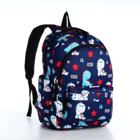 Set of a youth backpack from textiles, a shoper bag, blue color-1