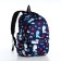 Set of a youth backpack from textiles, a shoper bag, blue color