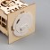 Christmas tree toy "House with a snowman", from batteries, a glow of warm white