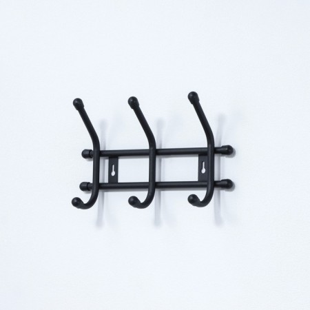 Wall hanger "Cosiness 3", 3 hooks color black-2