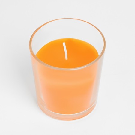 Candle in a smooth glass flavored "juicy mango", 8.5 cm-2