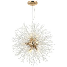 Светильник подвесной Stilfort 2123/03/09P Salut, 9х40Вт, G9, 500х500х550-1500 мм, цвет золото