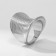Ring Metal "Trend" spring, silver color, size 17