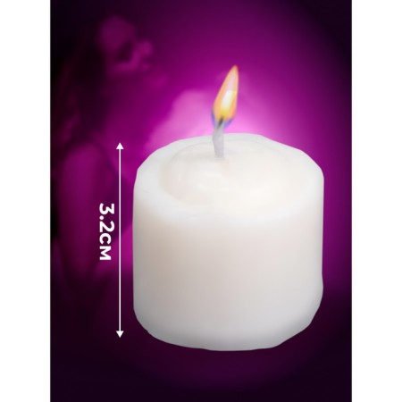 Candle for BDSM "Rose", white, low -temperature wax, 3.2 cm-2