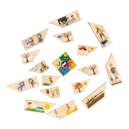 Puzzles made of wood "Spider. Seasons"-3