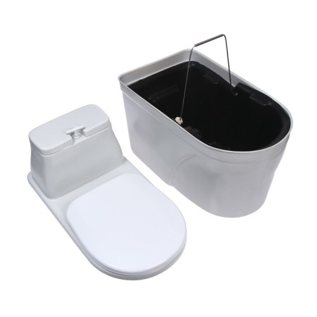 Torpyannaya dry closet, 40 liters, with a bucket, peat and ventilation, "compact elite"-7