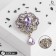 Brooch "Empress" Gracefulness, purple color in black gold