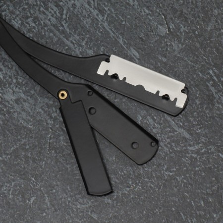 Dangerous razor, shavett, without blades, 13.3 × 21 × 2.8 cm, steel, black color-11