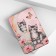 Magnetic needle "cats and butterflies", 8 × 5.5 cm, pink color