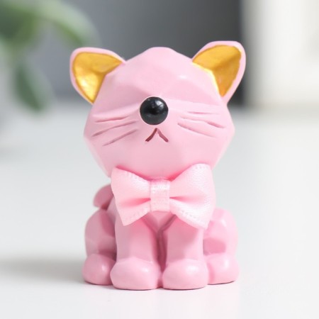 Polystone souvenir "Kitten with a bow" MIX 4x2.5x3 cm-2