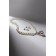 Set 2 objects: earrings, necklace "Pearl" ball No. 8, white color in silver, l = 45 cm