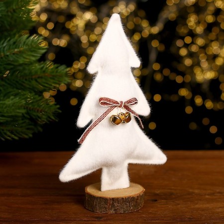 New Year's decor "White Christmas tree" 14 × 7 × 23 cm-1