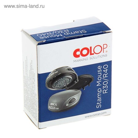 Round -printed Kolop Stamp Mouse R40, diameter 40 mm, blue case, blue-1