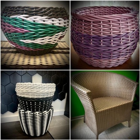 Artificial rattan 8 mm 100 m wave (white)-4