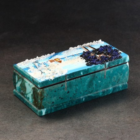 Casket "Winter" 15x7x5.5 cm, stone baby, coil-7