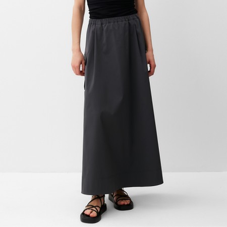 Women's skirt with Minaku pocket: safari color graphite, river 48