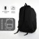 Youth backpack from textiles on lightning, 4 pockets, black/gray color