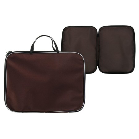 Folder with handles Textile A4, 350 x 270 x 20 mm, calligrata "Office", nylon 600D, two -color Kant, brown