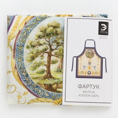 Apron "Ethel: Renaissance" 70x60 cm, 100% cotton, sarzha 190 g/m²-7