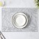 Set of serving napkins on the table of the leafopad, 4 pcs, 45 × 30 cm, silver color