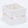 Kashpo wooden, two -string, white, 11 x 11 x 9 cm