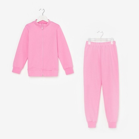 Costume (jumper, trousers) Children's launch, pink color, height 110 cm-6