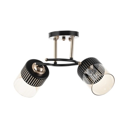 Galion chandelier 2he27 40W black and gold 48x26 cm-4
