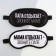 Paired Masks for sleep "Dad, mom rest", 2 pcs., White color