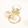 Climber Metal, glass for 1 candle "spiral" gold 12.5x9.8x8 cm