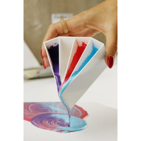 A glass for technology "Fluid Art", ZHK "Sonnet", 4 sections, blister-8