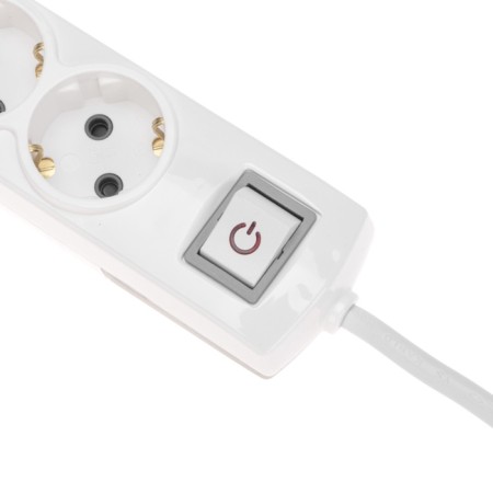 Extension cord Premium 3 nests, 3m, 3x1.5mm², s/s, with a switch, white rexant-4