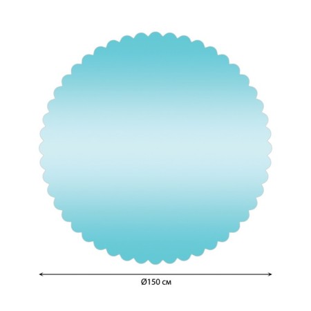 The tablecloth “turquoise transition”, round, Saten, d = 150 cm-1