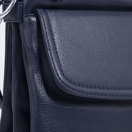 Bag Cross-Bodi with a zipper, blue color-3