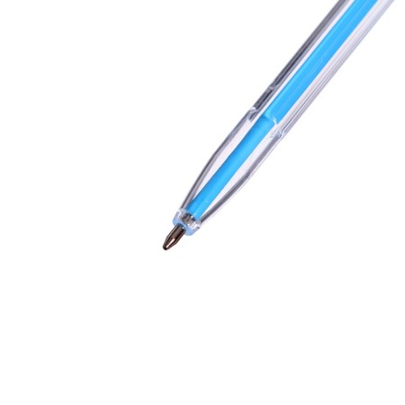 A set of ballpoint pens, 10 colors, a transparent body, with colored caps-4