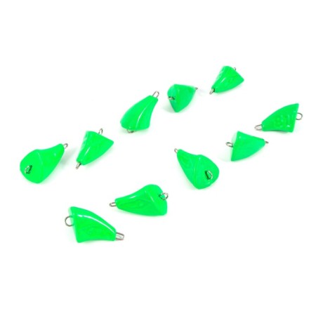 Cargo bullet-excentric stained collapsible Yaman 10 pcs., 18 g, green-3