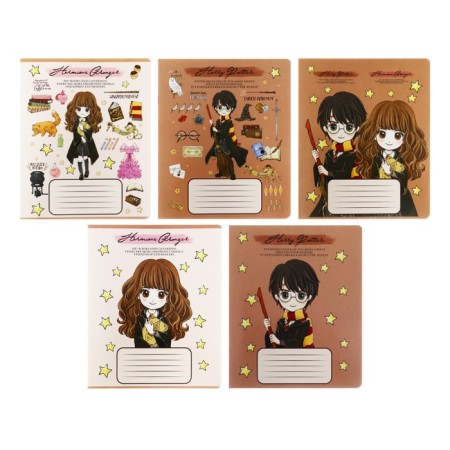 Notebook of 12 sheets in the Harry Potter cage, covered cardboard, offset block 65, 5 species mix