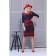 Women's dress, size 44, blue, red color