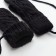 Women's mittens minku "knitted", 18 cm (6 1/2), central black