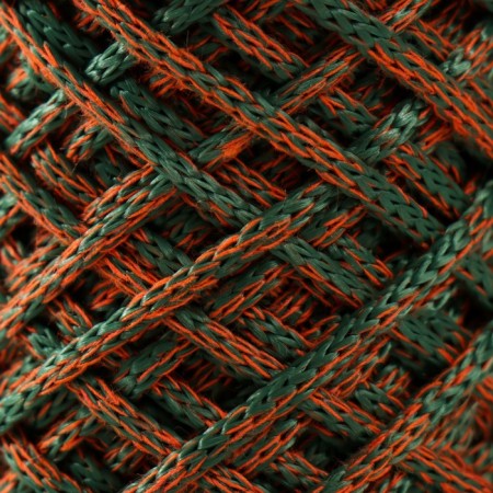 Knitting cord 35% cotton, 65% polypropylene 3 mm 85m/160 ± 10 g (mountain ash/emerald)-2