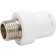 Combined coupling Aqualink, D = 25 mm x 1/2 ", external thread