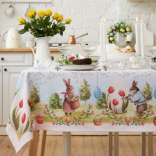 The tablecloth Easter Garden 145*180 +/- 3 cm, 100% p/e