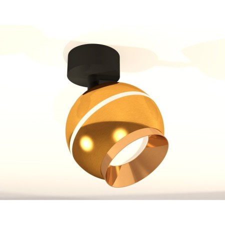 A set of rotary lamp with additional backlight by Ambrella Light, Techno, XM1105002, GU5.3, Color Gold polished, black sand-1