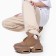 Sneakers women's, dark beige, size 36