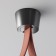 Components for textile suspension system Technical tra130crduo-b, 7.5x7.5x4.3 cm, black color