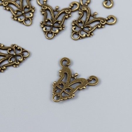 Decor for creativity Metal "pattern" bronze 2x2 cm-1