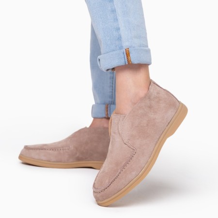 Mokasins female color, light beige, size 37-3