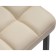 Baya Metal/Eco -leather stool, black/beige 35x35x45 cm