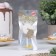 Candle in the Manhattan cake, number "9", white with gold, 5 cm
