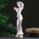 Figure "Girl in a hat" Small white/gold 10x13x38cm