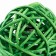 A set of 2 wicker balls from a vine with a bell, 5 cm, white/green